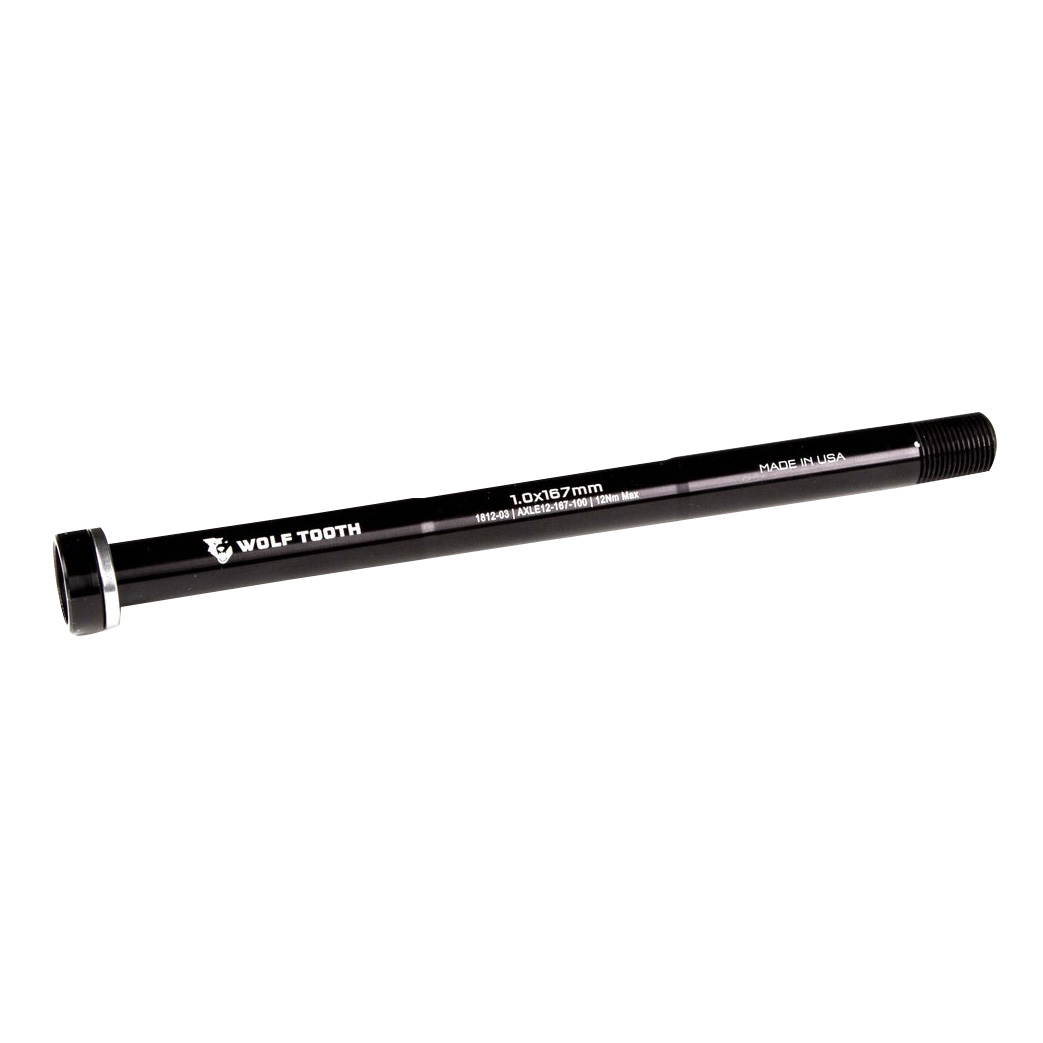 Wolf Tooth Components Rear Replacement Thru-Axle, 1.0x167mm - Black