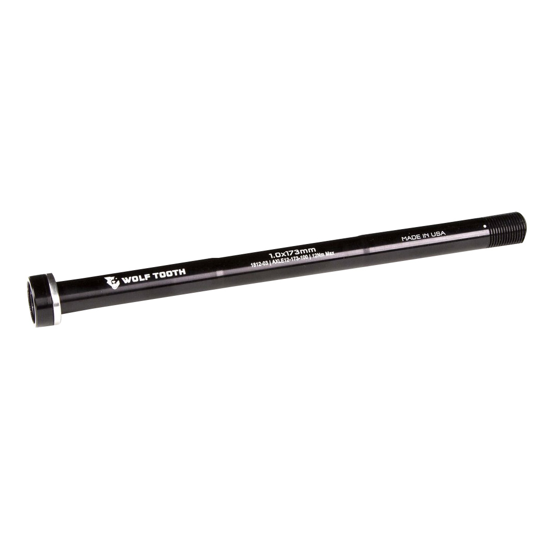 Wolf Tooth Components Rear Replacement Thru-Axle, 1.0x173mm - Black
