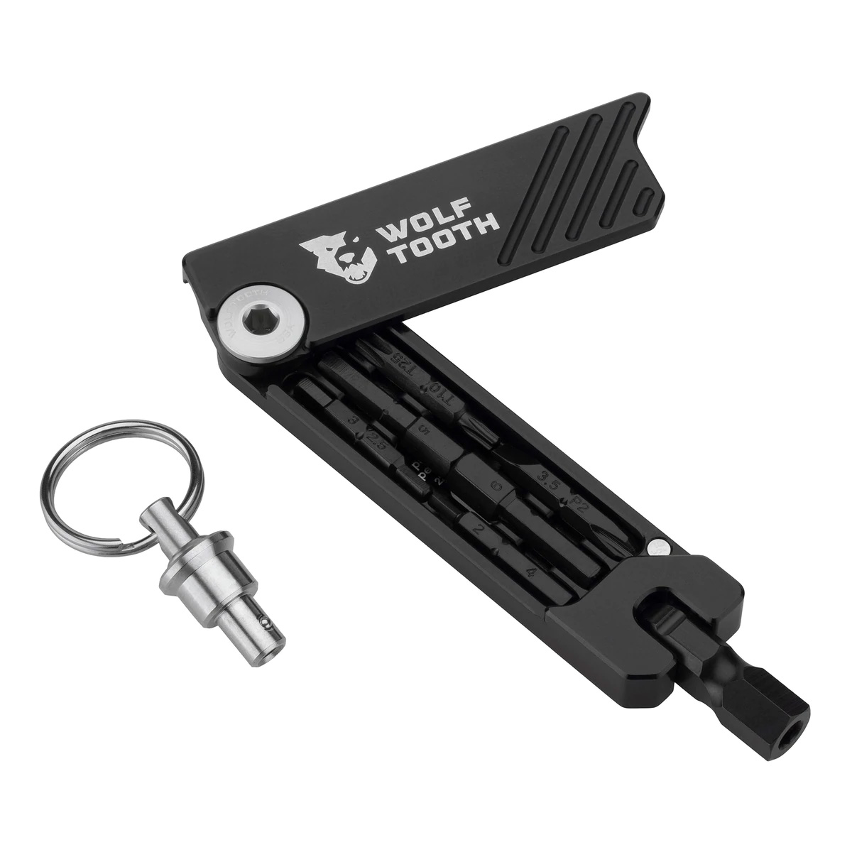 Wolf Tooth Components 6-Bit Hex Wrench Multi-Tool w/ Key Ring, Silver 