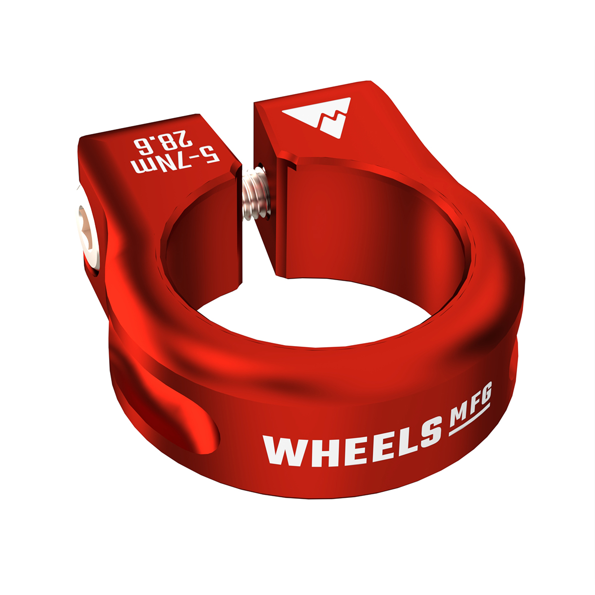 Wheels Mfg Bolt-On Seatpost Collar, 28.6mm, Red