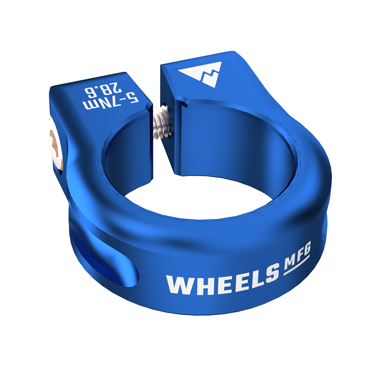 Wheels Mfg Bolt-On Seatpost Collar, 28.6mm, Blue