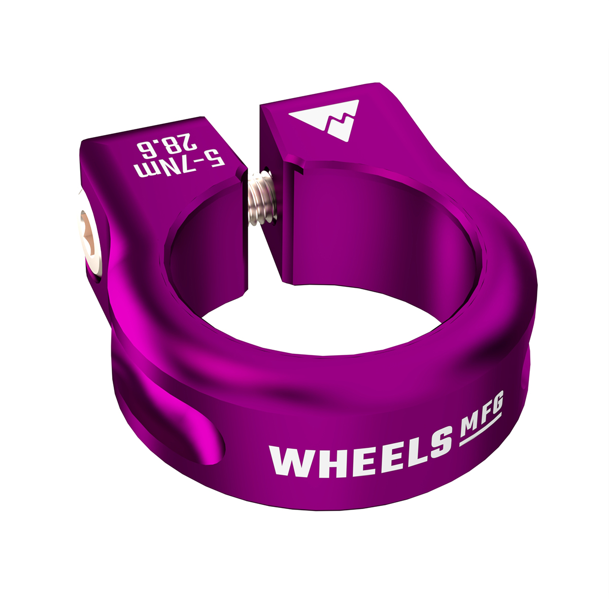 Wheels Mfg Bolt-On Seatpost Collar, 28.6mm, Purple