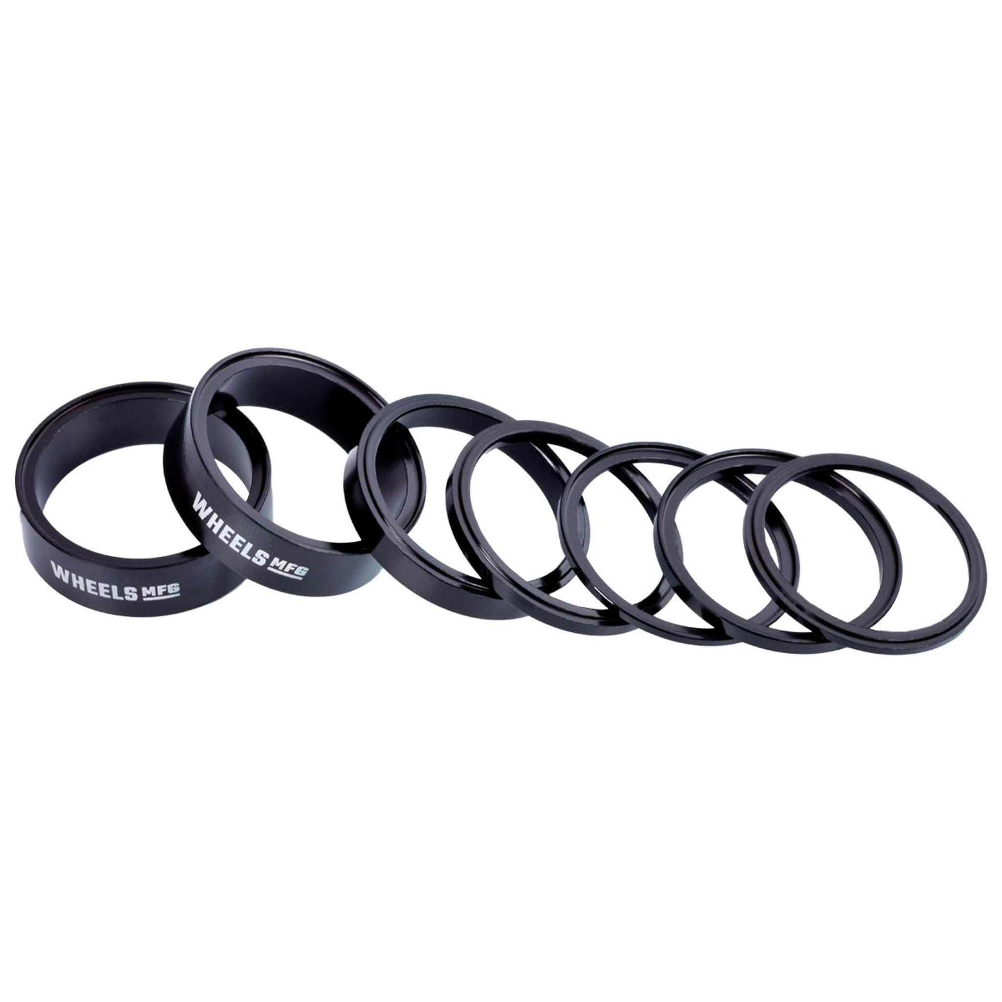 Wheels Mfg StackRight Headset Spacer Kit, 1-1/8" Black 