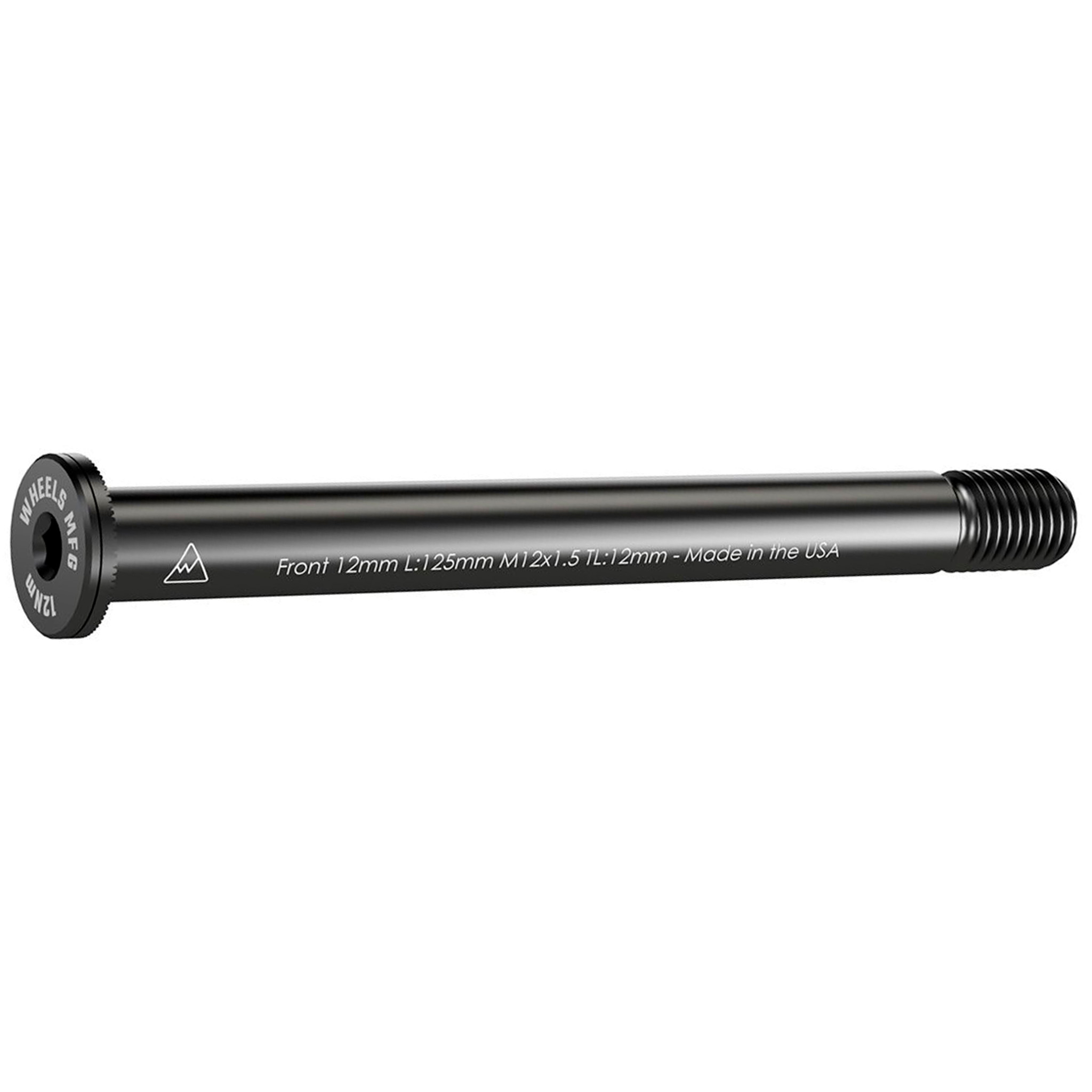 Wheels Mfg Thru-Axle, Front, 12mm, 1.5x125mm - Blk