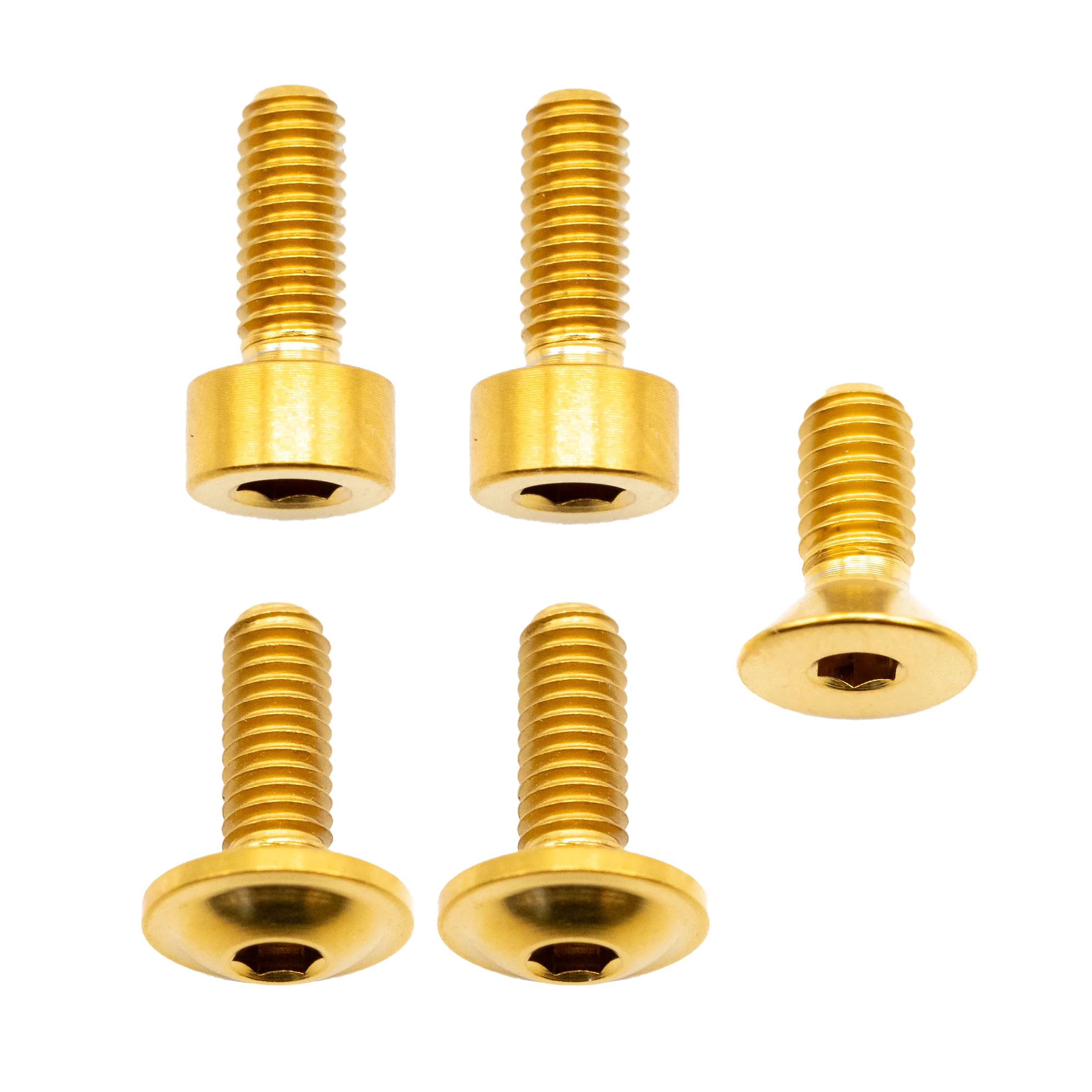 Better Bolts Fox 34 Fork Ti Bolt Kit, Fit4/GripSL, Gold, 5/Count