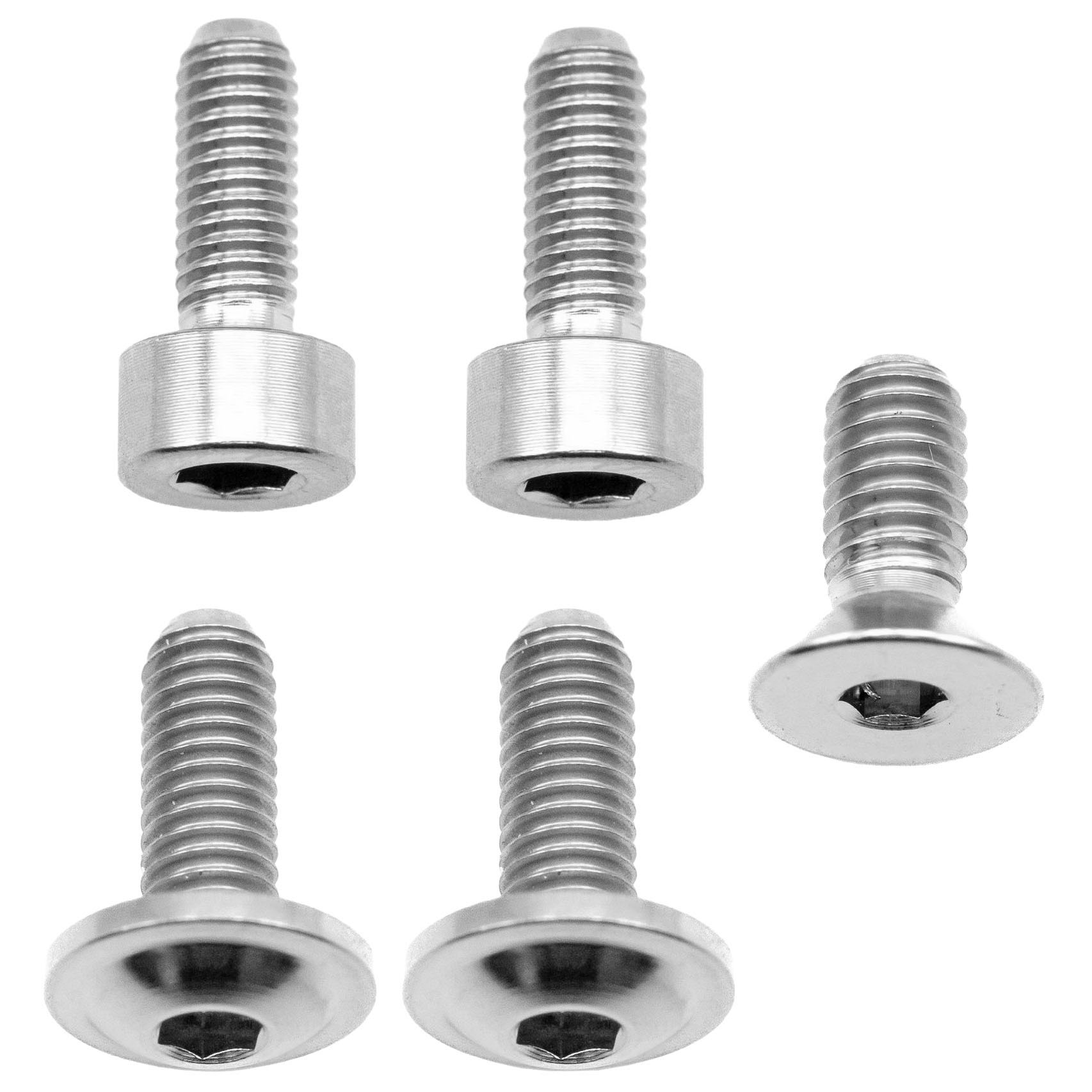Better Bolts Fox 36 Fork Ti Bolt Kit, 2016-2020 Fit4, Silver, 5/Ct