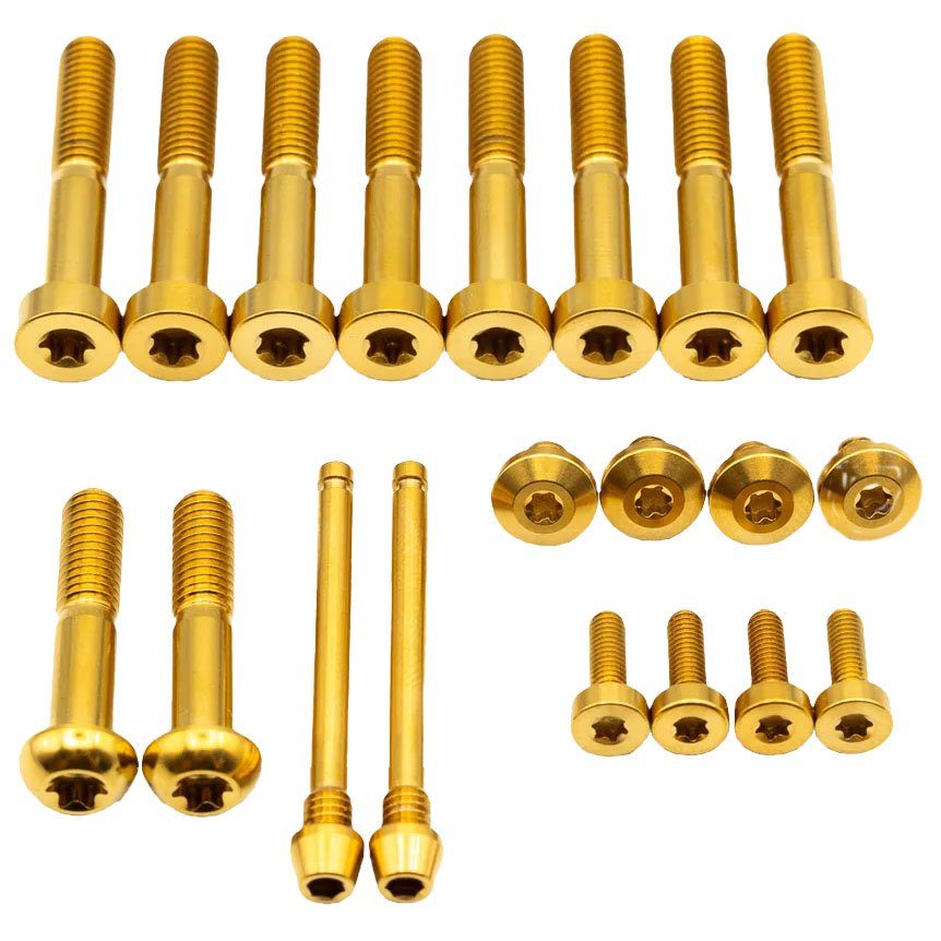 Better Bolts SRAM Maven Ti Brake Bolt Kit, BRZ, Gold, 20/Count