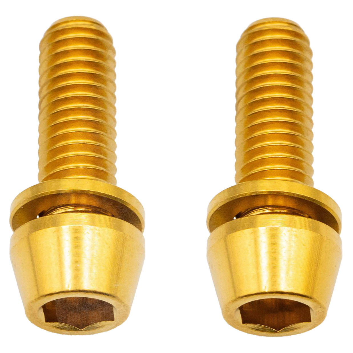 Better Bolts Ti Post Mount Caliper Bolts, 18mm, Gold, 2/Count