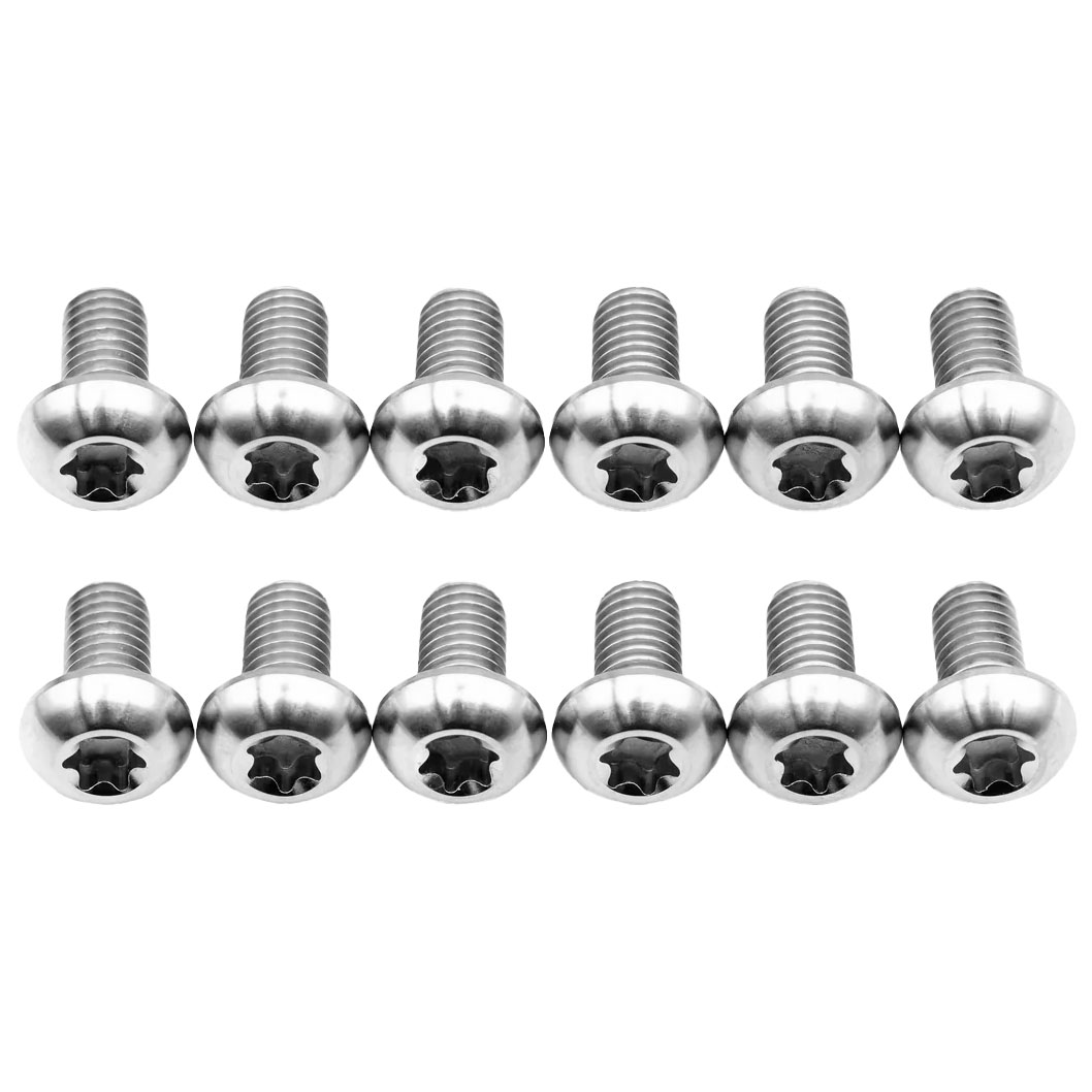 Better Bolts Titanium Buttonhead Rotor Bolt Kit, Silver, 12/Count