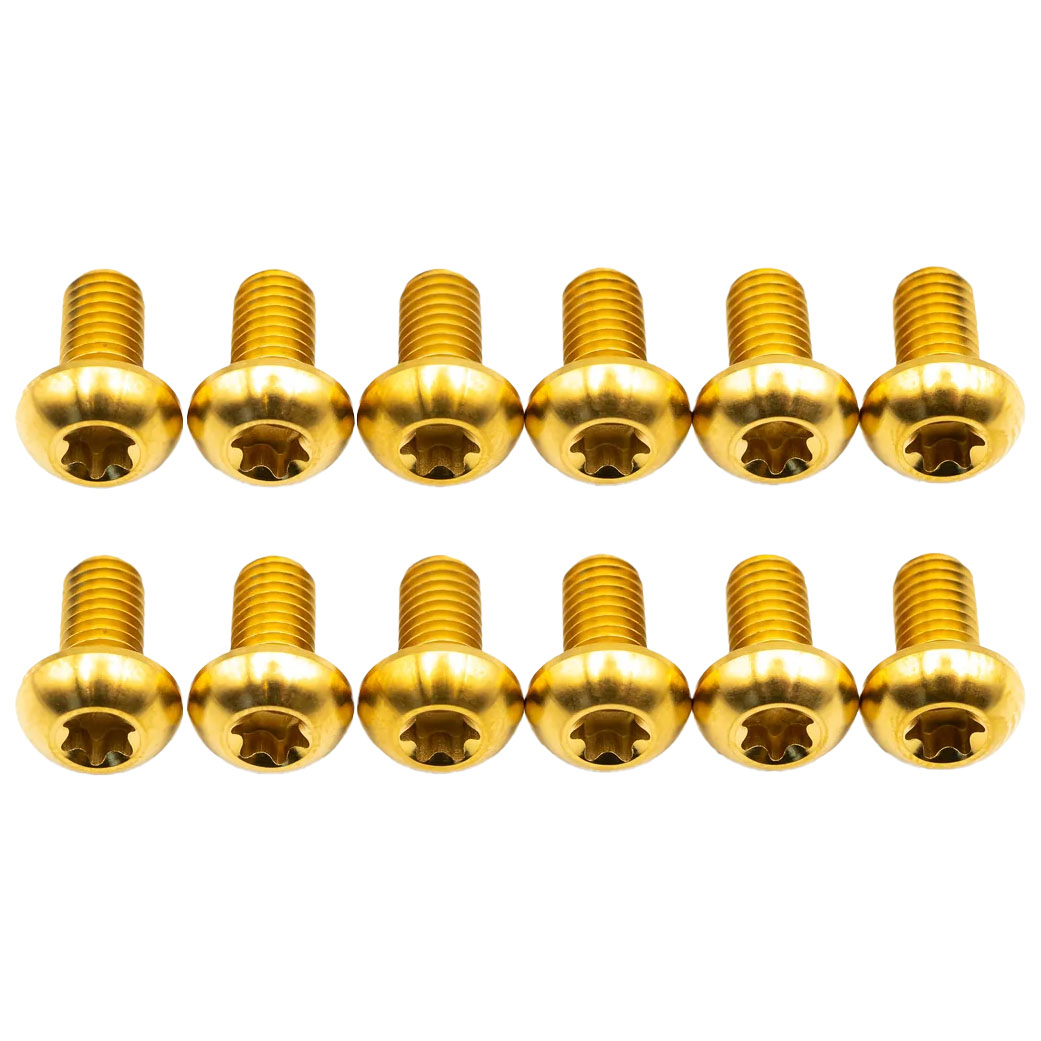 Better Bolts Titanium Buttonhead Rotor Bolt Kit, Gold, 12/Count