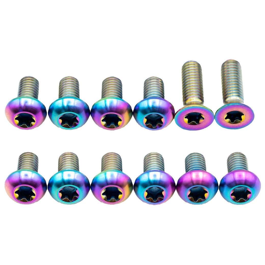 Better Bolts Titanium Sensor Rotor Bolt Kit, Rainbow, 12/Count