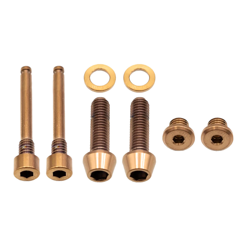 Better Bolts Shimano Brake Ti Bolt Kit, SLX/XT/SAINT, Copper