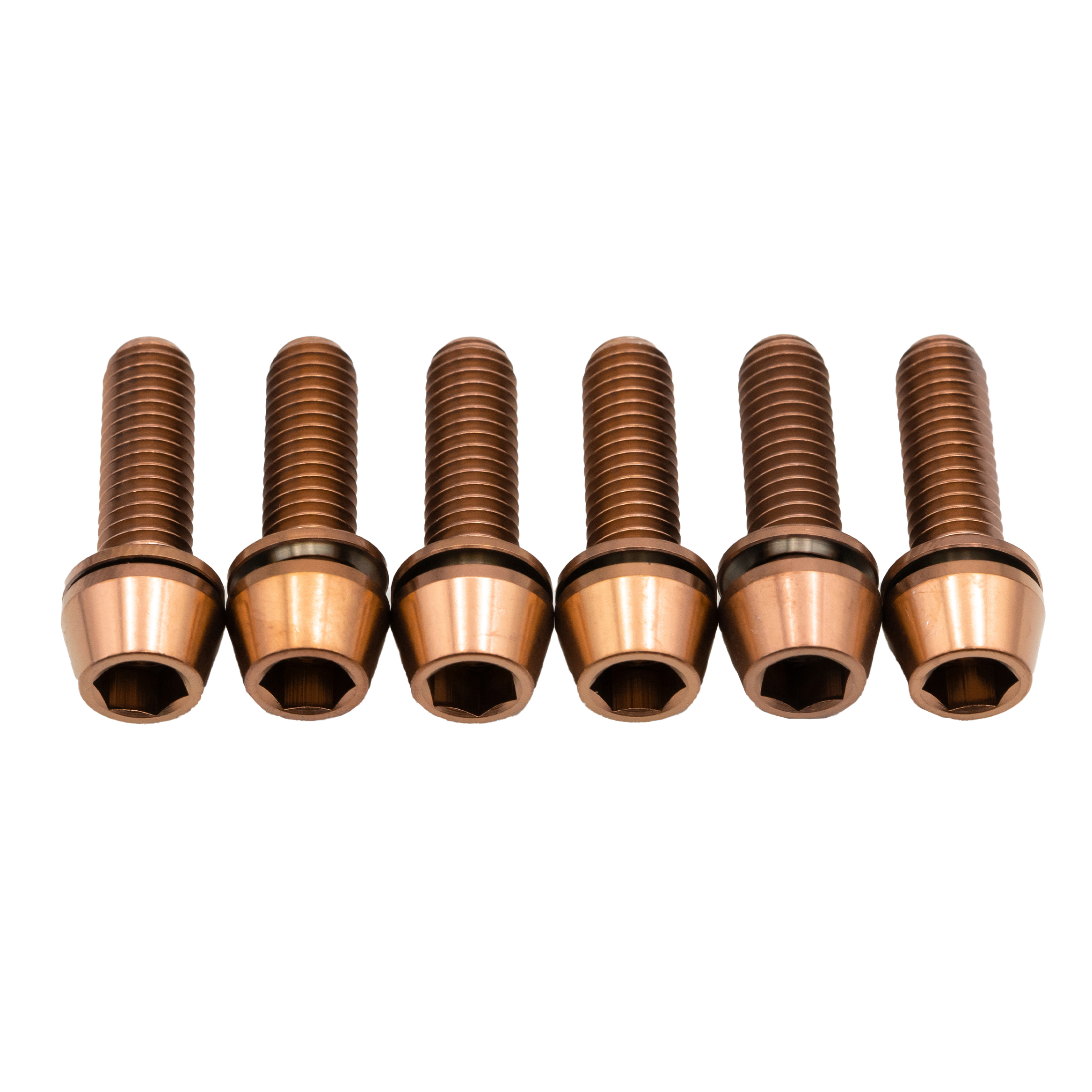 Better Bolts Deity Copperhead Ti  Stem Bolt Kit, Copper, 6/Count