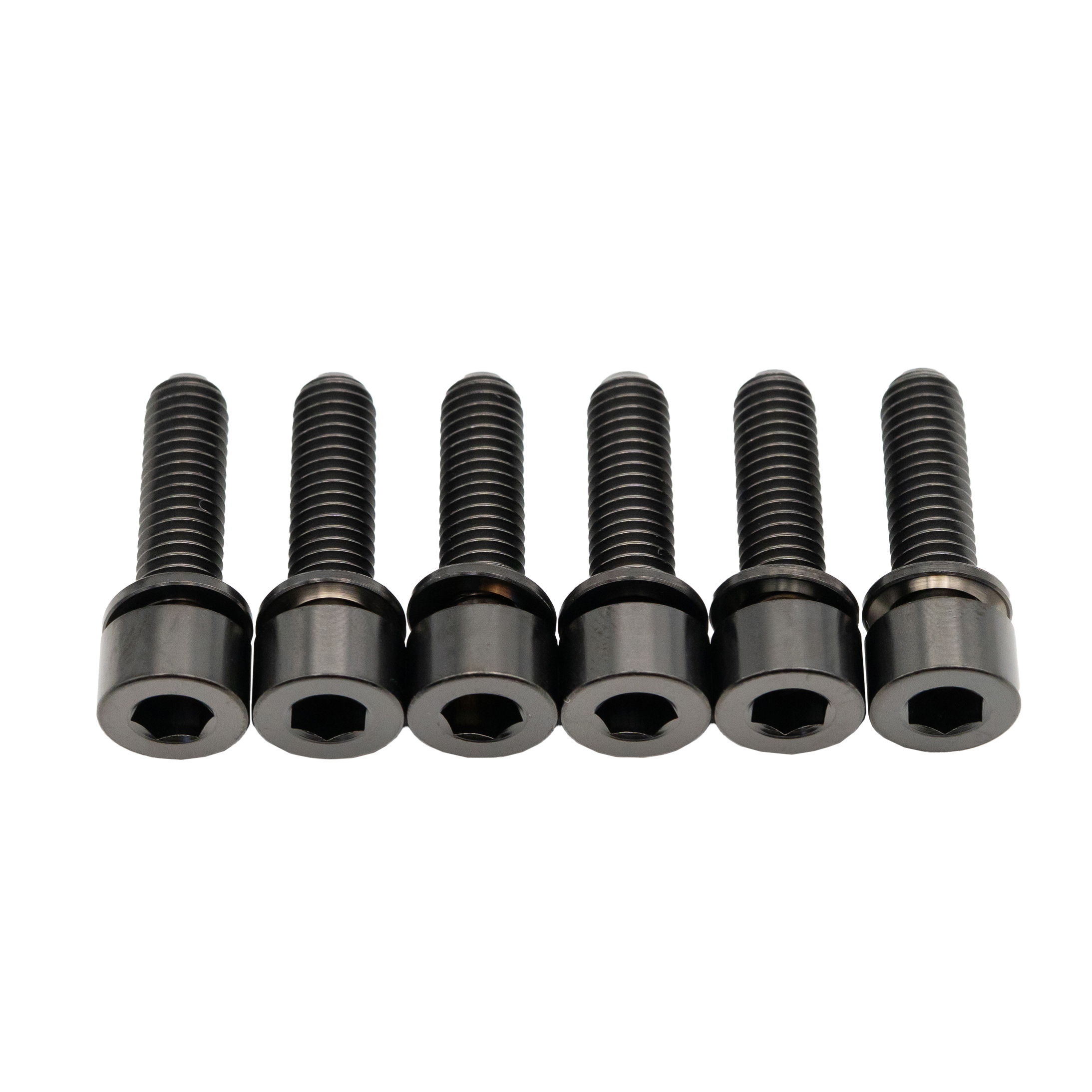 Better Bolts Industry Nine Ti Stem Bolt Kit, Black, 6/Count