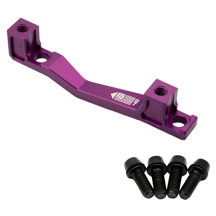 Freedom Coast Post Mount Brake Adapter, 160/180mm,+40, Purple