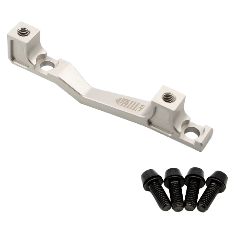 Freedom Coast Post Mount Brake Adapter, 160/180mm,+43, Silver