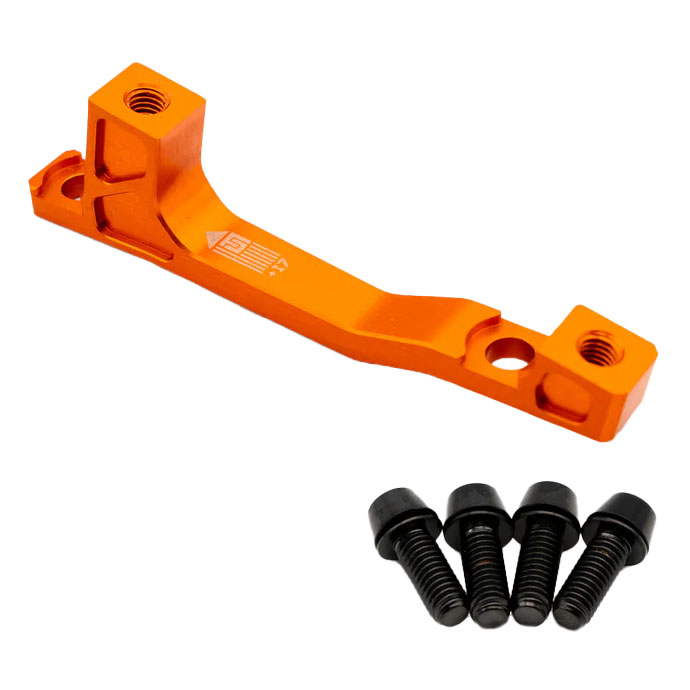 Freedom Coast Post Mount Brake Adapter, 200mm,+17, Orange