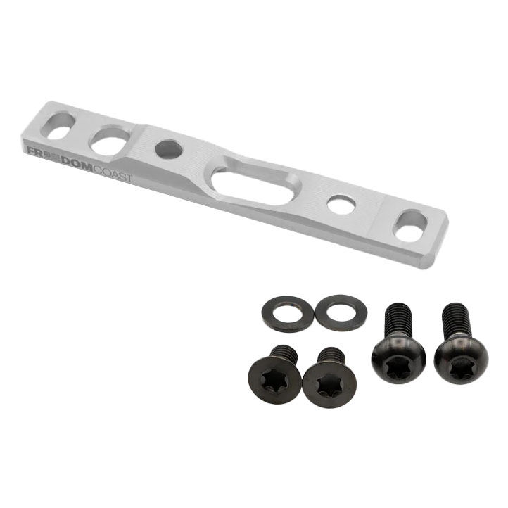 Freedom Coast Flat Mount Brake Adapter, Front, 0/+20, Silver