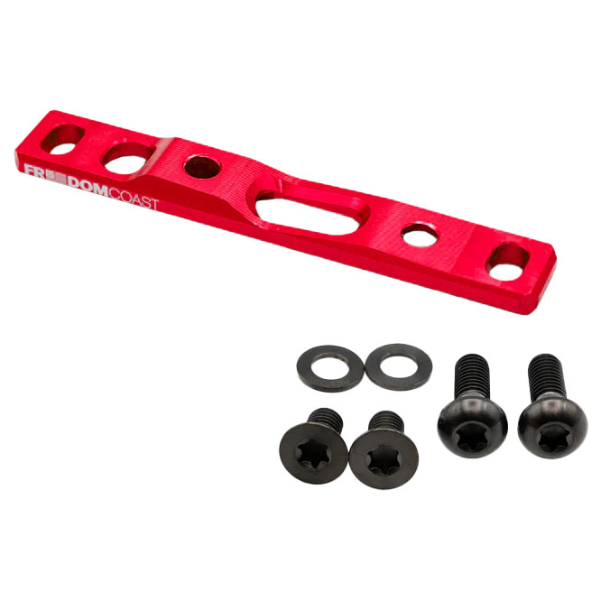 Freedom Coast Flat Mount Brake Adapter, Front, 0/+20, Red