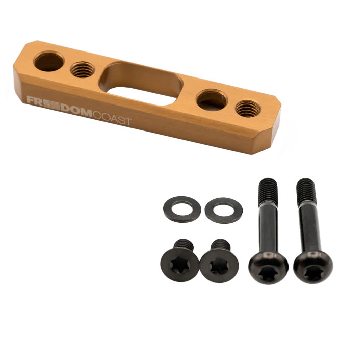 Freedom Coast Flat Mount Brake Adapter, Rear, 17mm Bolts,+20, Champ