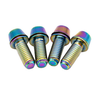 Freedom Coast Titanium Post Mount Bolt Kit, 16mm, Rainbow, 4/Count
