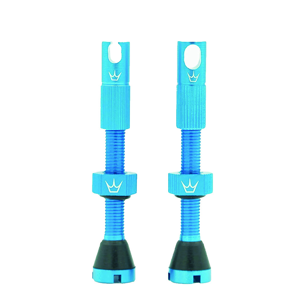 Peaty's Alloy Presta Valve Stem, 60mm, Pair, Turquoise