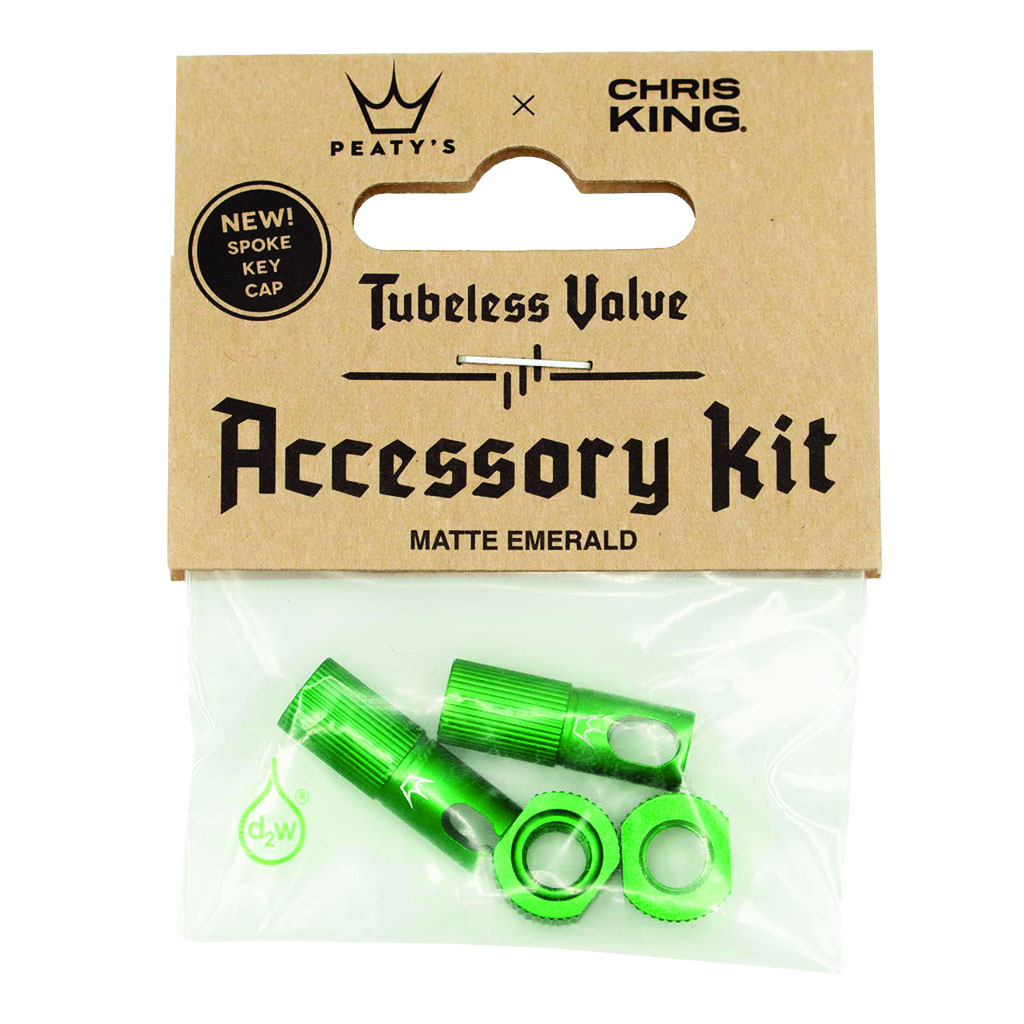 Peaty's Tubeless Valve Accessory Kit, Emerald