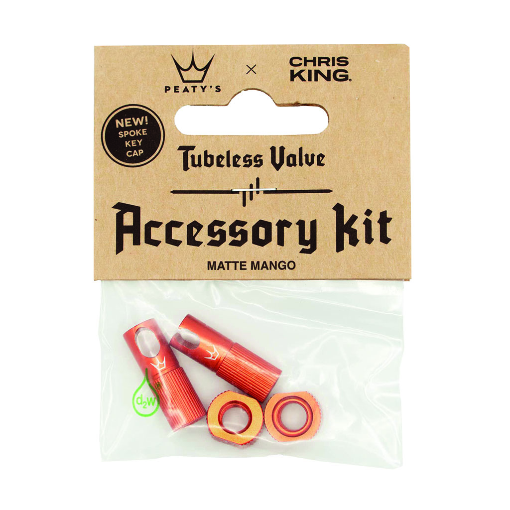 Peaty's Tubeless Valve Accessory Kit, Mango