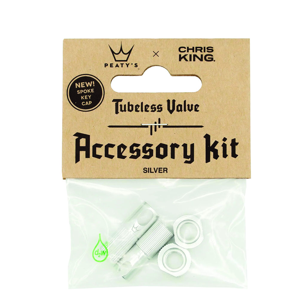 Peaty's Tubeless Valve Accessory Kit, Silver