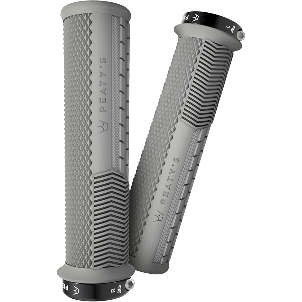 Peaty's Race Control Knurl Thin Lock-On Grips, Pair, Slate