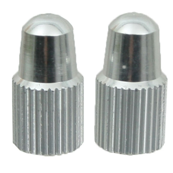 Yokozuna Alloy Valve Cap, Presta, Silver - Pair