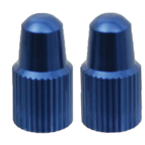 Yokozuna Alloy Valve Cap, Presta, Blue - Pair