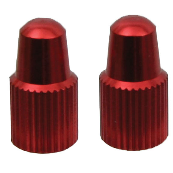 Yokozuna Alloy Valve Cap, Presta, Red - Pair