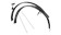 Specialized FND MY17 VADO (L1E), FRONT & REAR FENDER SET, 700C, ALLOY, 58MM WIDTH, W/ LICENSE PLATE HOLDER, W/O HARDWARE