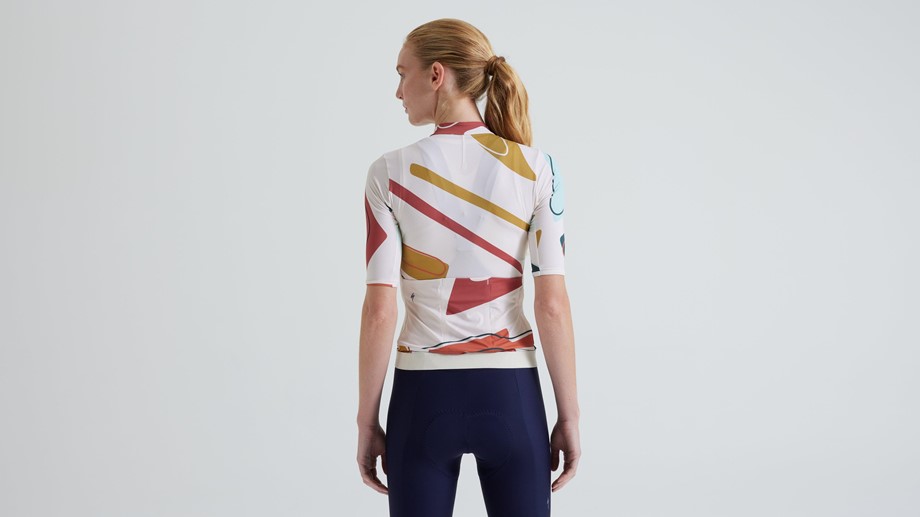 Specialized Women's Prime Short Sleeve Jersey Birch White / Multi Gather - XXL