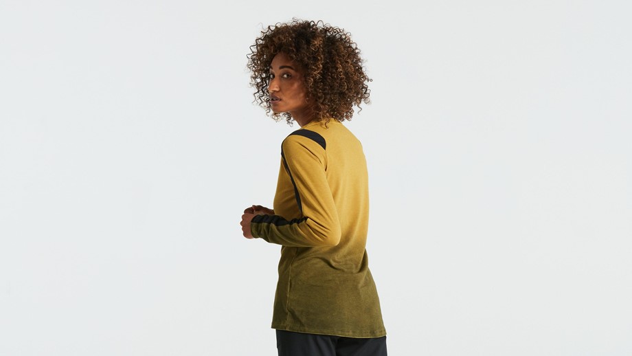 Specialized Women's Trail Long Sleeve Jersey Harvest Gold Spray - XS