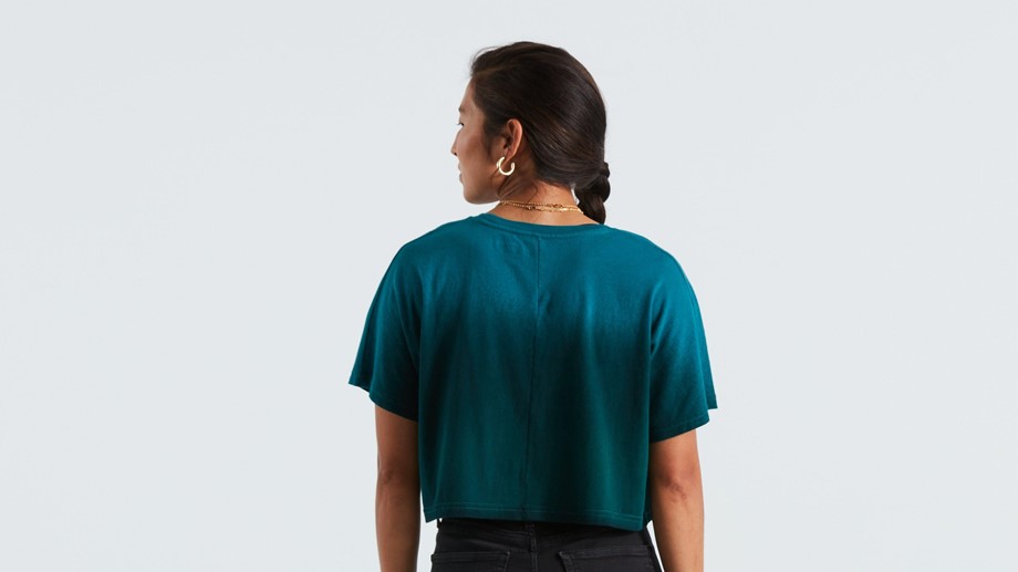 Specialized Women's Short Sleeve Crop T-Shirt Tropical Teal Spray - XL