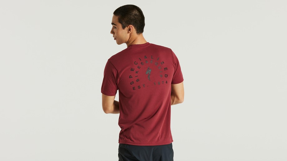 Specialized Stoke Short Sleeve T-Shirt Maroon - S