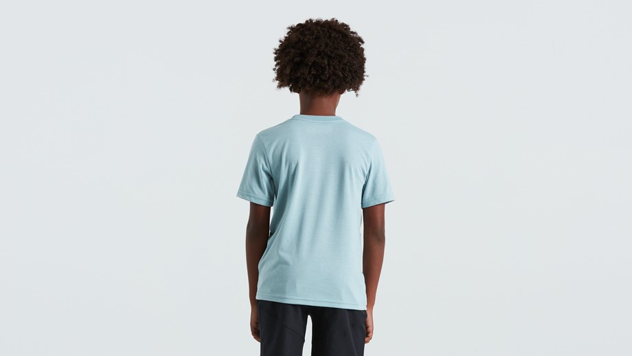 Specialized Youth Wordmark Short Sleeve T-Shirt Arctic Blue - M
