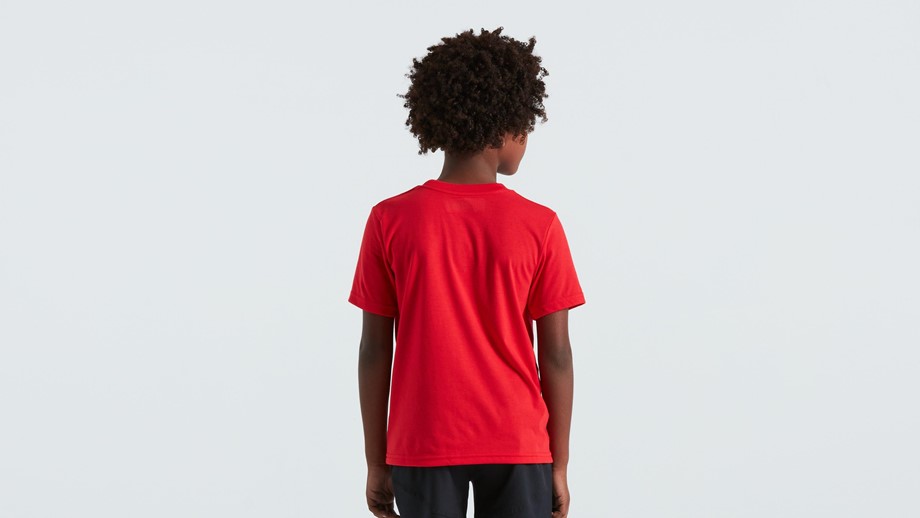 Specialized Youth Wordmark Short Sleeve T-Shirt Flo Red - M