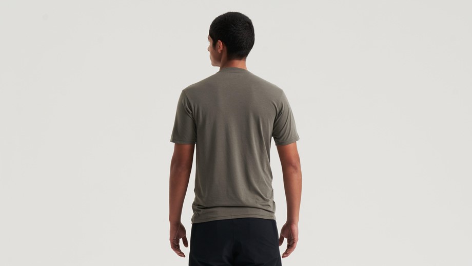 Specialized Men's Wordmark Short Sleeve T-Shirt Oak Green / Taupe - S