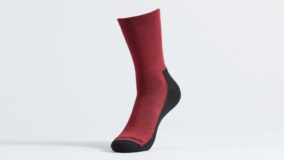 Specialized Primaloft® Lightweight Tall Logo Socks Maroon - S