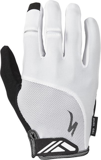 Specialized Men's Body Geometry Dual-Gel Long Finger Gloves White - S