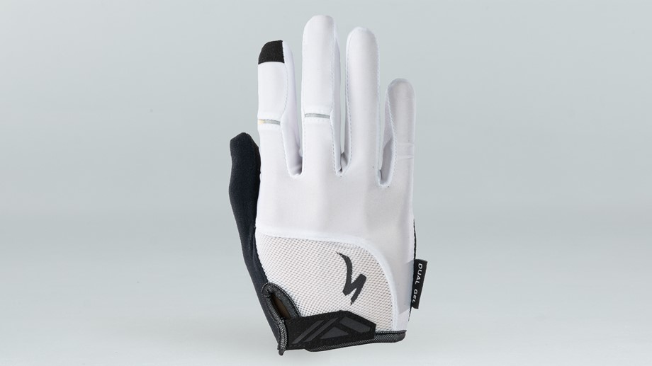 Specialized Women's Body Geometry Dual-Gel Long Finger Gloves White - S