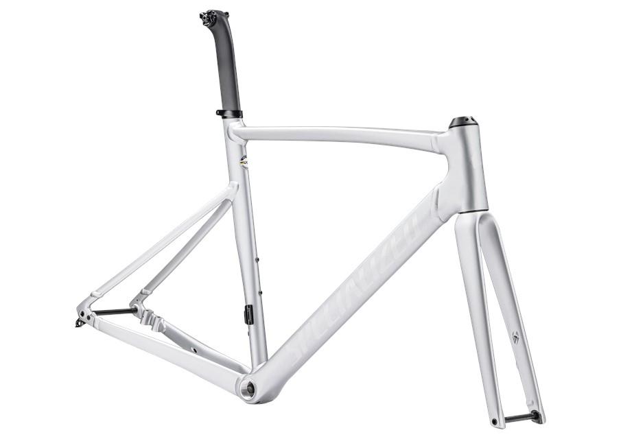 2023 Specialized Allez Sprint Frameset Satin Silver Dust / Gloss Transparent Decals - 61