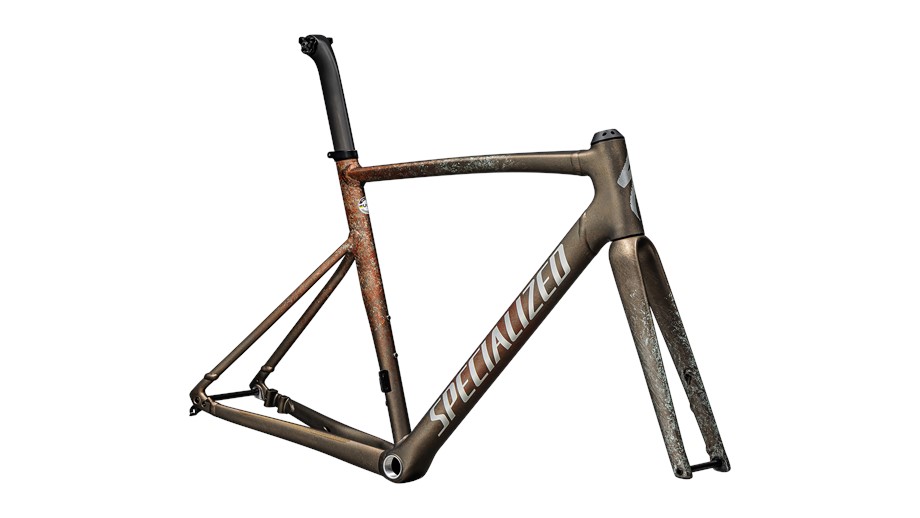 2025 Specialized Allez Sprint Frameset Copper Multicolor Blurred Impasto / Brushed Liquid Metal - 49