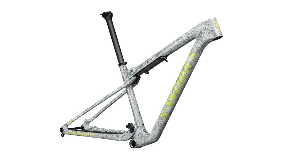 2025 Specialized S-Works Epic World Cup Frameset Gloss Dune White / Ashen Grey / Sea Foam Impasto - L