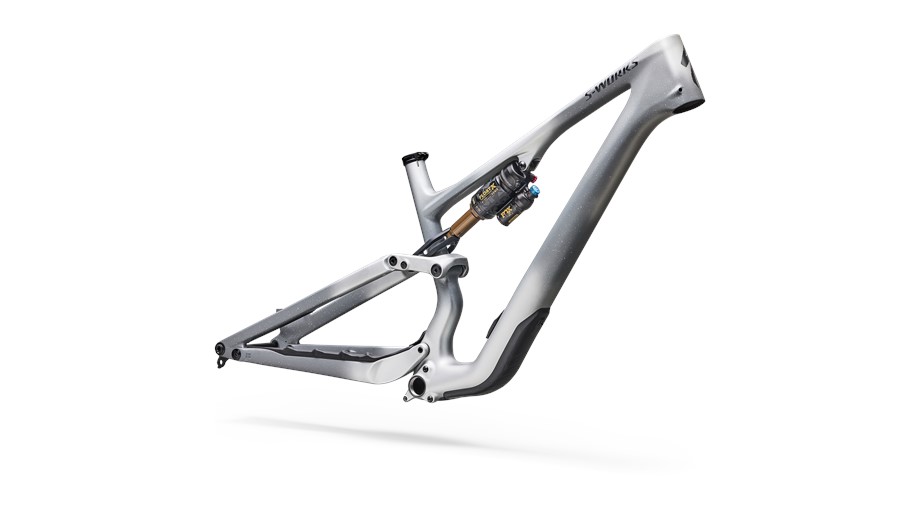 2026 Specialized S-Works Stumpjumper 15 EVO Frameset Satin Shadow Silver / Ashen Grey / Gloss Black Liquid Metal - S3