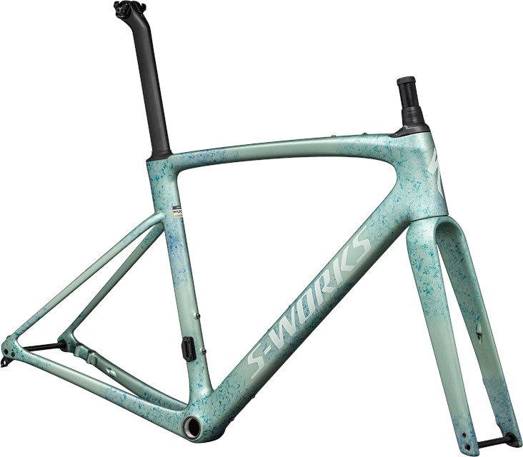 2024 Specialized S-Works Roubaix SL8 Frameset Metallic White Sage / Ink / White Sage - 52