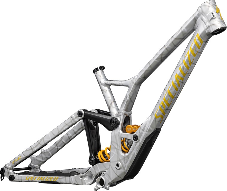 2024 Specialized Demo Race Frameset Gloss Silver Dust / Metallic Sulphur - S4